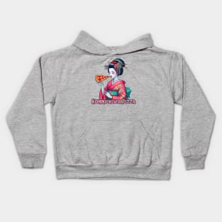 Pizza kimono girl Kids Hoodie